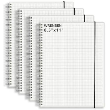 Imagem de WRENBEN Cadernos espirais A4 120gsm papel milimetrado