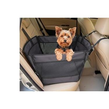 Imagem de Capa Protetora ImpermeáVel Para Assentos De Carro Para Animais De EstimaçãO FáCil De Instalar E Limpar, Evita Eficazmente Pelos E ArranhõEs(Preto com Visor)