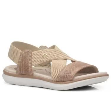 Imagem de Sandalia Feminina Pegada Papete Couro - Conforto - Amortech, Bege, 38