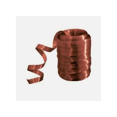 Imagem de Rolo Fitilho 5mm 50 Metros | Para Arranjos e Amarração de Balões | Cores Vibrantes | Presente e Decoração de Festas(Marrom)