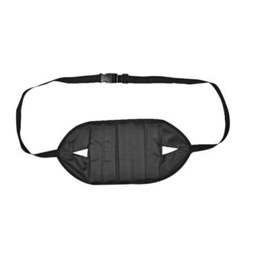 Imagem de Rede preta portátil para descanso dos pés sob a mesa para escritório, avião e trem, suporte confortável de viagem