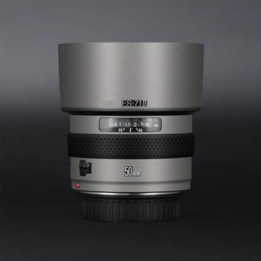 Imagem de Adesivo de lente de câmera EF 50 1.4 para Canon EF 50 mm F1.4 Película protetora de vinil decalque skin (titânio)