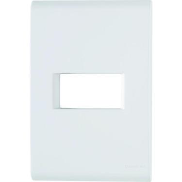 Imagem de Placa 1 Posto Horizontal 4x2 Tramontina Liz Branca Tramontina