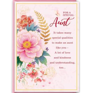 Imagem de Bestmelo Cartão de aniversário de tia, presentes de aniversário de tia, cartolina grossa com envelope premium, 20 x 13 cm, dupla face