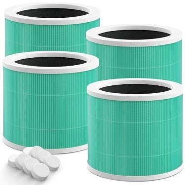 Imagem de Filtro de substituição ZQA-2000B ZQA-2000C compatível com purificador de ar Cobectal ZQA-2000B e Oterbear ZQA-2000C, filtro HEPA verdadeiro 3 em 1 H13, pacote com 4