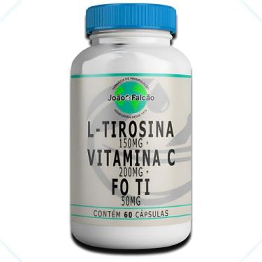 Imagem de L-tirosina 150mg + Vitamina C 200mg + Fo Ti 50mg - 60 Cápsulas
