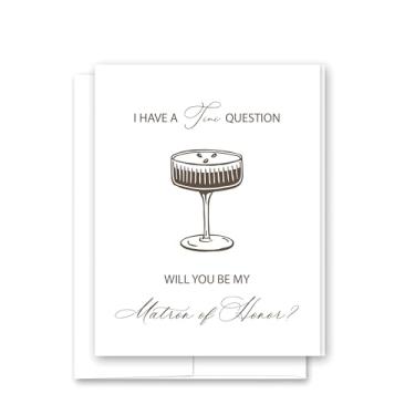 Imagem de InvitationHouse Espresso Martini - Will You Be My Matron of Honor Card