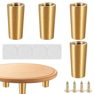 Imagem de Pernas de metal para móveis | Substituição de pés de sofá | Protetor moderno antideslizante para pisos de madeira, mesa móvel e armário de mesa