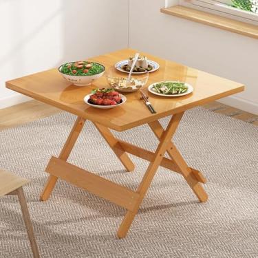Imagem de Mesa de jantar dobrável para ambientes internos e externos, piquenique, acampamento, mesa de cozinha dobrável, economia de espaço, mesa de jogo de tabuleiro industrial portátil (tamanho: 50 * 46 cm