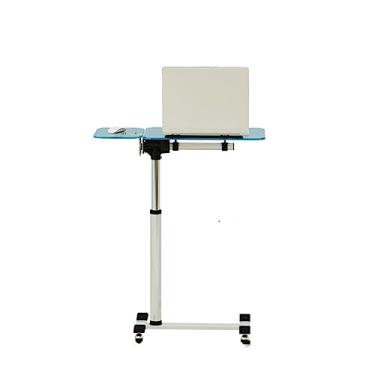 Imagem de ZABEES Mesa de computador de vidro móvel dobrável com cabeceira ajustável removível mesa preguiçosa mesa de computador mesa de escritório suporte para laptop