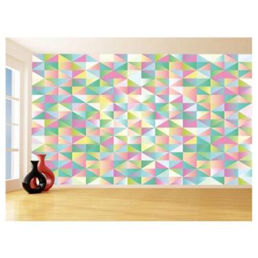 Imagem de Papel De Parede Geométrico Triângulos Abstrato 3,5M Gmt77 - Você Decor
