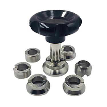 Imagem de 3FLQOOPP Abridor de caixa traseira de relógio com fecho de chave à prova d'água 7 tipos de tamanho conjunto de ferramentas de reparo de relógio profissional compatível com kits de ferramentas de