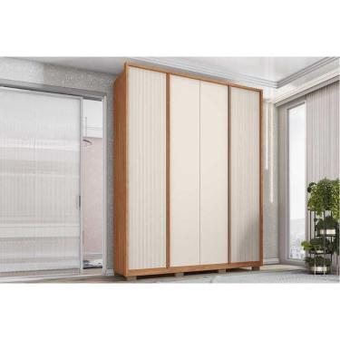 Imagem de Guarda Roupa Solteiro 4 Portas E 3 Gavetas Lior Freijo/off White Mr - Caemmun