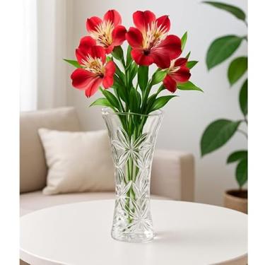 Imagem de Kit Vaso Decorativo Lapidado em Vidro Luxuoso para Flores – Jarro de Cristal para Mesa(1,Royale)