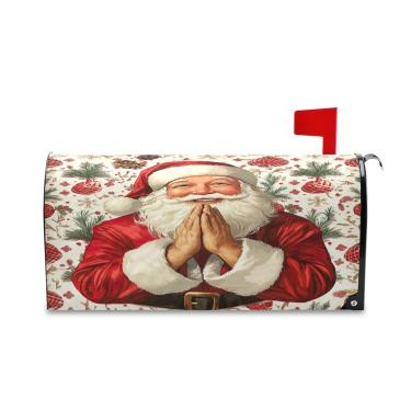 Imagem de SEHANY Capas de caixa de correio magnéticas tamanho padrão 20,8 x 25,4 polegadas Natal Papai Noel decorativo caixa de correio caixa postal capa para jardim ao ar livre quintal