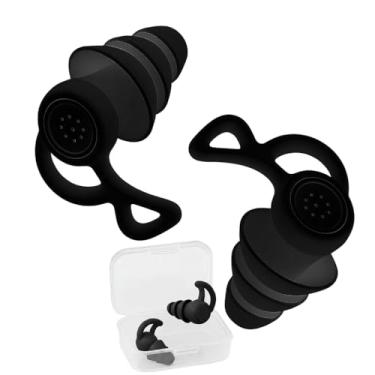 Imagem de Tampão De Ouvido Protetor Auricular Natação Dormir Antiruído (Preto, Tamanho único)