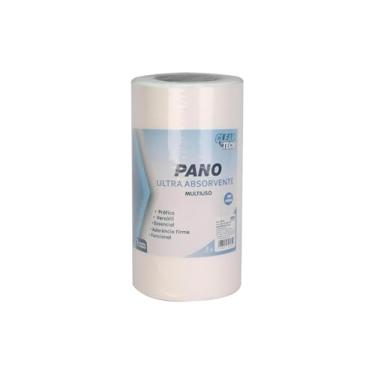 Imagem de Rolo de Pano Ultra Absorvente Multiuso, 200 Folhas, PP com Polpa de Madeira, 25x30cm, 624g