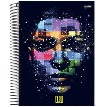 Imagem de Caderno Espiral Capa Dura Universitário Flow 160 Folhas 10 Matérias Jandaia Estampa 5