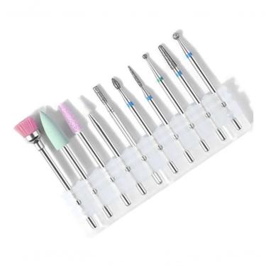 Imagem de Kit 10 Brocas Diamantadas Cutilagem Russa Completo Oferta