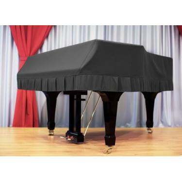 Imagem de Clairevoire Capa de piano de cauda para modelos de piano de cauda Steinway (Modelo S - 155 cm - Preto)
