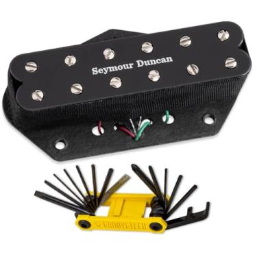 Imagem de Captador de ponte Humbucker de bobina única Seymour Duncan JB Jr. para guitarras elétricas estilo Tele 11205-30 com pacote de ferramentas Tonebird Groovetech