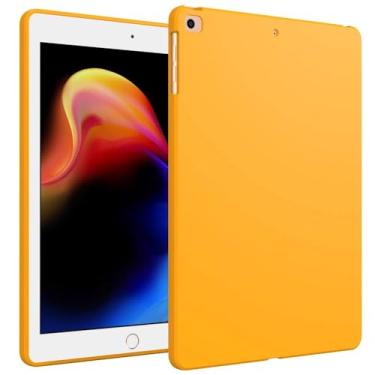 Imagem de ULXITEYU Capa para iPad 5th / iPad 6th de 9,7 polegadas (2017/2018) e iPad Air 1/2 (modelo antigo), fina e leve, macia, à prova de choque, fina para tablet, laranja-amarela