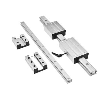 Imagem de Eixo de guia linear de eixo duplo externo LGD8 comprimento 100-1000 mm com trilho deslizante LGB8 para carpintaria rolo de peças CNC (LGB8-100mm-6 rodas, 850 mm)