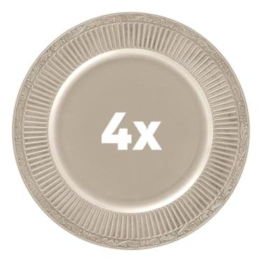 Imagem de Conjunto Sousplat Redondo Rose FendiI Polipropileno Rafimex KITs (4)