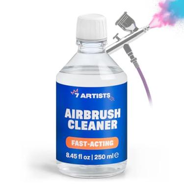 Imagem de 7 Artists Limpador de aerógrafo 21 ml – Limpador de bocal de tinta à base de solvente, removedor de tinta acrílica | Solução de limpeza de pincel de ar para artistas | Acessórios de arte e materiais