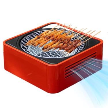 Imagem de Grelhadores A Carvão | Fogareiro De Mesa Para Churrasco | Churrasqueira Portátil A Carvão Para Bbq,para Acampamento Praia Jardim Casa Piquenique Viagem Cozinha Interior Exterior