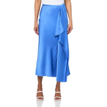 Imagem de Trina Turk Saia feminina de cetim, Bola de praia azul, 36