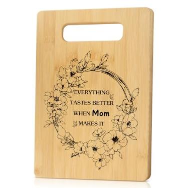 Imagem de Ardusnpe Presentes de Dia das Mães para a Mãe - Presentes de Natal, Aniversário, Páscoa, Dia dos Namorados para a mamãe - Tábua de cortar para mamãe