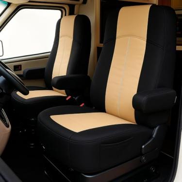 Imagem de Capas de assento semi-caminhão com contas (1 peça) e capas de assento para trailers - Compatível com Freightliner, Peterbilt, Kenworth, Volvo e mais - Capa de assento de carro com contas de