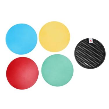 Imagem de RiToEasysports Géis de Iluminação, Géis de Cor Flash Verde Amarelo Vermelho de 4 Cores Com Grade para Fotografia Flash AD200 AD200pro