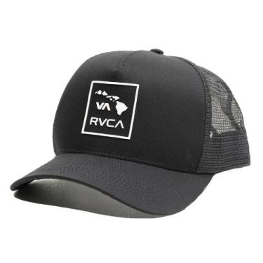 Imagem de Boné RVCA Aba Curva Hawai Aloha Trucker SM26 Preto, Preto, Único