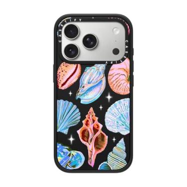 Imagem de CASETiFY Capa Impact para iPhone 17 Pro [fina/compatível com Magsafe/2,5 m. Proteção contra quedas de grau militar 4X] - Concha - Preto fosco