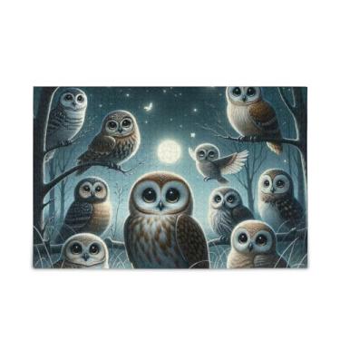 Imagem de Quebra-cabeça com 1000 peças, corujas noturnas, presente faça você mesmo, com bolsa de armazenamento de malha, quebra-cabeça engraçado para adultos