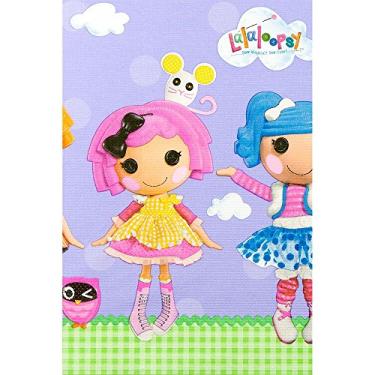 Imagem de Adorável capa de mesa de papel Lalaloopsy para festa de aniversário, decoração de louças descartáveis (1 peça), multicolorida, 137 x 243 cm