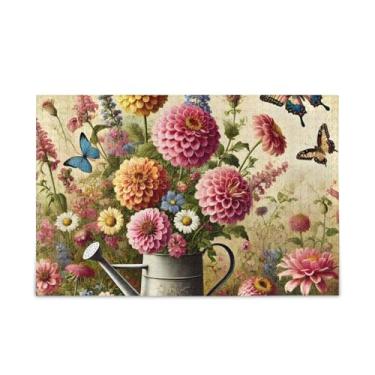 Imagem de Quebra-cabeça vintage de 500 peças, borboleta, madeira e papel, com bolsa de armazenamento, quebra-cabeças engraçados para adultos