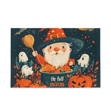 Imagem de Quebra-cabeça de madeira e papel de Halloween de 500 peças com bolsa de armazenamento para adultos