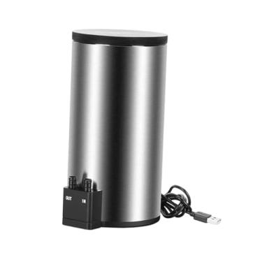 Imagem de Generic Filtro externo para aquário com bomba para aquário de mesa, fácil de instalar, minimalista, USB, configuração simples, pequeno, em aço inoxidável, 20cmx10cm