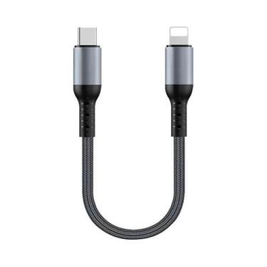 Imagem de Cabo USB a Para USB C Curto De Ângulo Reto De 90 Graus, Carregamento R