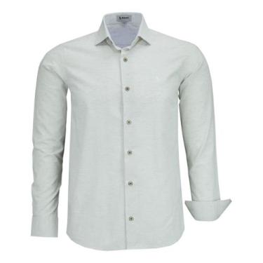 Imagem de Camisa Social Amil Ml Comfort Linho/viscose Passa Fácil 1809, Branco, 