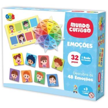 Imagem de Brinquedo Educativo Emoções 32 Peças com Roda de Emoções - [Marca Do P