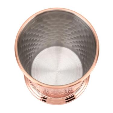 Imagem de Zerodis Copo de Aço Inoxidável 304, Copos e de água Com Acabamento Brilhante, de Coquetel Inquebrável, de Cerveja, Bebidas, de Metal para Bebidas, Suprimentos para Bares de Festas (Cobre Banhado)