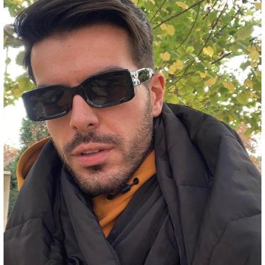 Imagem de Óculos De Sol Retrô Revo Blogueira quadrangular cruz Degrade