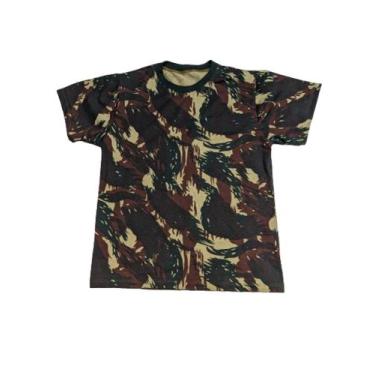 Imagem de Camiseta Infantil Camuflado Militar Para Bebe Criança - LENODI, Verde 