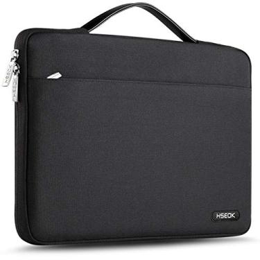 Imagem de Hseok Capa para laptop de 13 polegadas, compatível com MacBook Air Retina A1932 2018 | MacBook Pro 13 polegadas A1706 / A1708 | Surface Pro 6, capa de pasta resistente à água e à prova de choque, preta