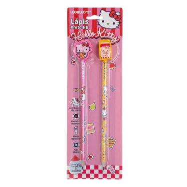 Imagem de Kit 2 Lápis Preto de Escrever HB C/ Borracha Hello Kitty - Leo&Leo COR