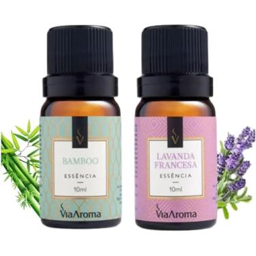 Imagem de Kit 2 Essências Bamboo + Lavanda Francesa Via Aroma Para Aromatizador Difusor Elétrico
